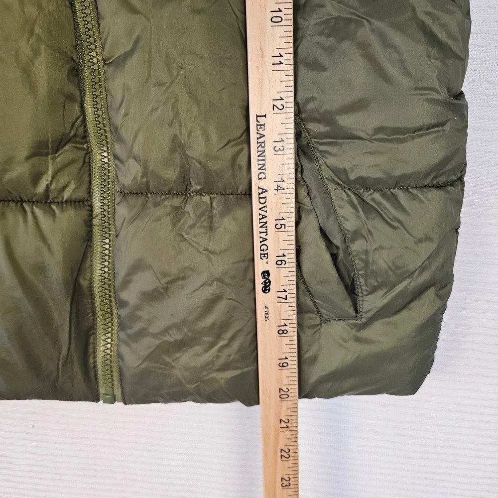 Art Class Boys Olive Green Puffer‎ Vest XL 14 Full Zip Quilted Sleeveless Jacket